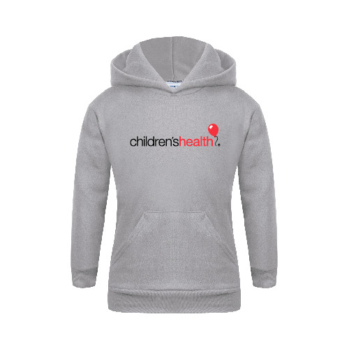  Youth Grey Fleece Hood - Childrens Health Logo