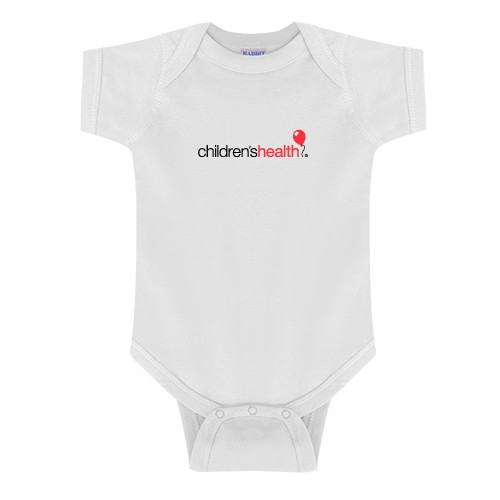  White Infant Onesie - Childrens Health Logo