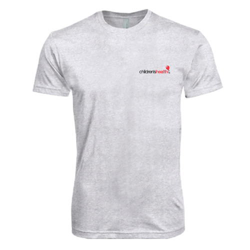  Next Level Heather White Triblend Tee - Childrens Health Logo