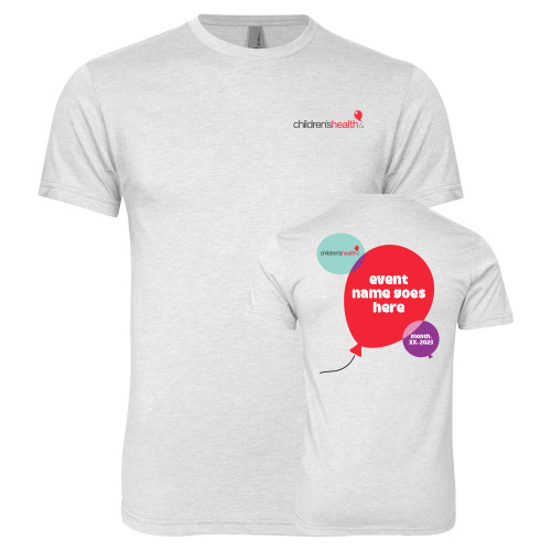  Next Level Heather White Triblend Tee - Personalized