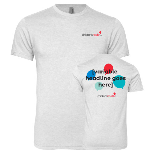  Next Level Heather White Triblend Tee - Personalized