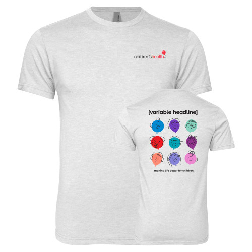  Next Level Heather White Triblend Tee - Personalized