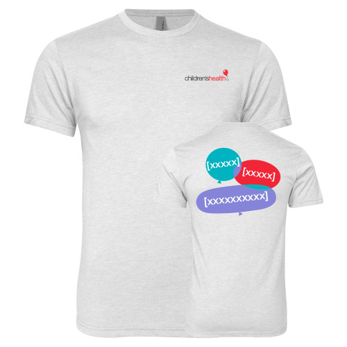  Next Level Heather White Triblend Tee - Personalized