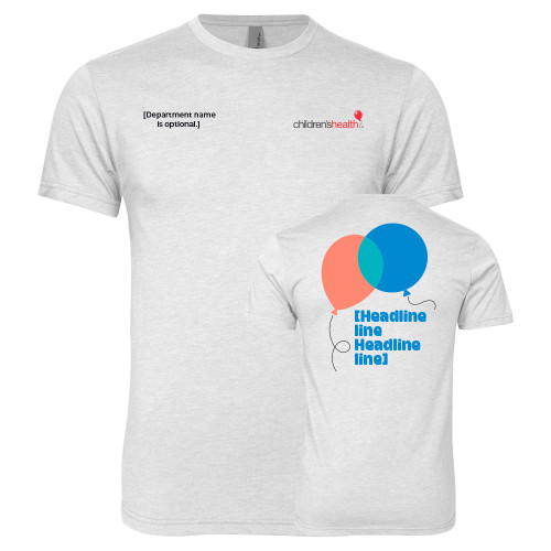  Next Level Heather White Triblend Tee - Personalized