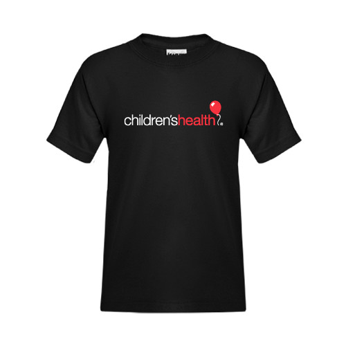  Youth Black T Shirt - Childrens Health Logo