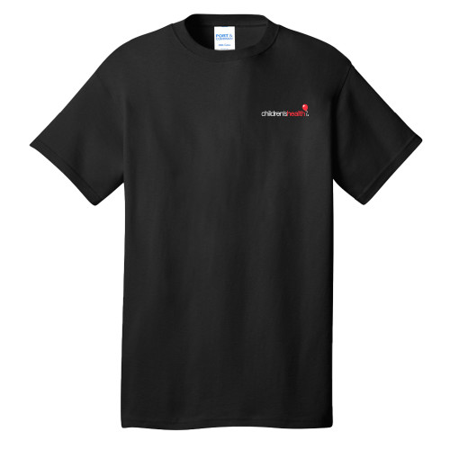  Extended Black T Shirt - Childrens Health Logo