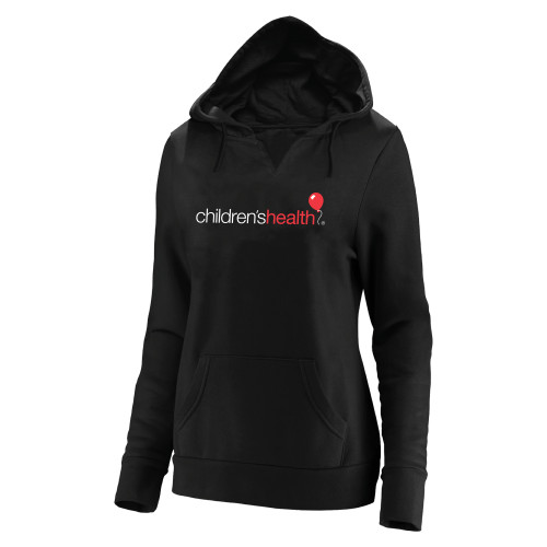  Womens Plus Black Hoodie - Childrens Health Logo