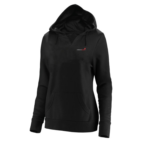  Womens Plus Black Hoodie - Childrens Health Logo
