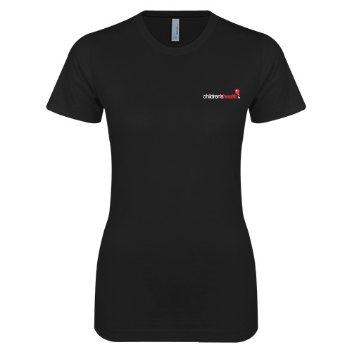  Next Level Womens Black Boyfriend Tee - Childrens Health Logo