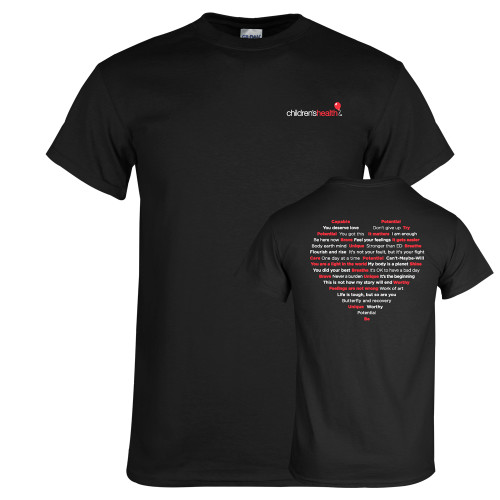  Black T Shirt - Childrens Health Heart