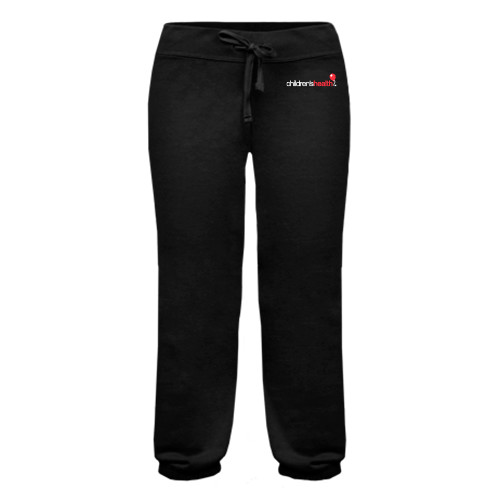  ENZA Womens Black Banded Fleece Capri - Childrens Health Logo