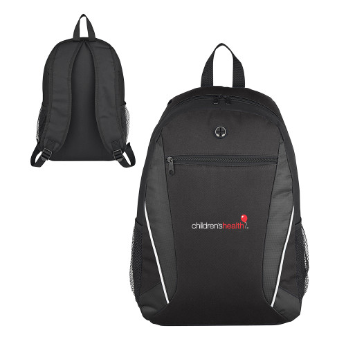  Homerun Black Computer Backpack - Childrens Health Logo