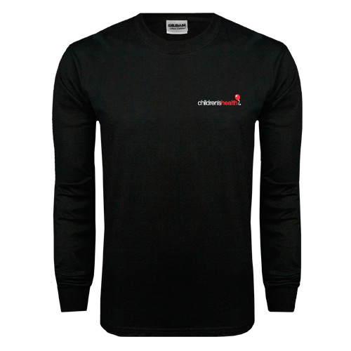  Black Long Sleeve T Shirt - Childrens Health Logo
