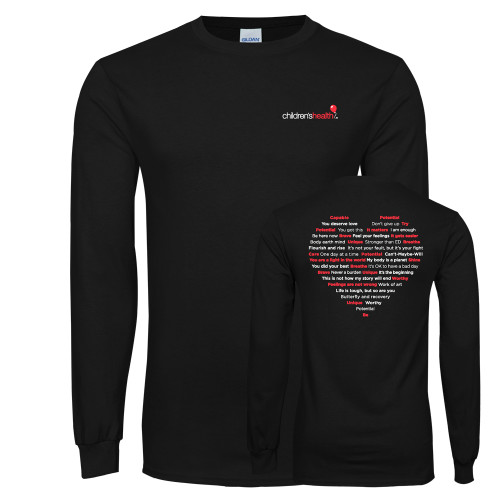 Black Long Sleeve TShirt - The Center for Pediatric Eating Disorder