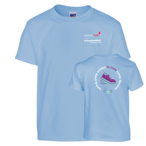  Youth Light Blue T Shirt - Strides to Cure Cystic Fibrosis