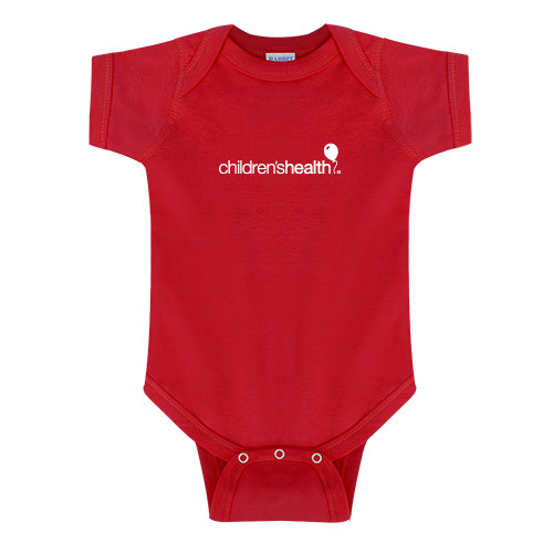  Red Infant Onesie - Childrens Health Logo