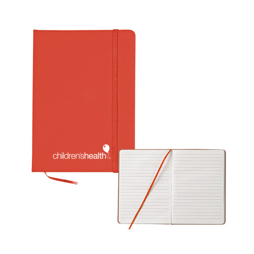  5x7 Red Hard Cover Journal - Childrens Health Logo