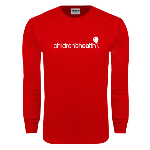  Red Long Sleeve T Shirt - Childrens Health Logo