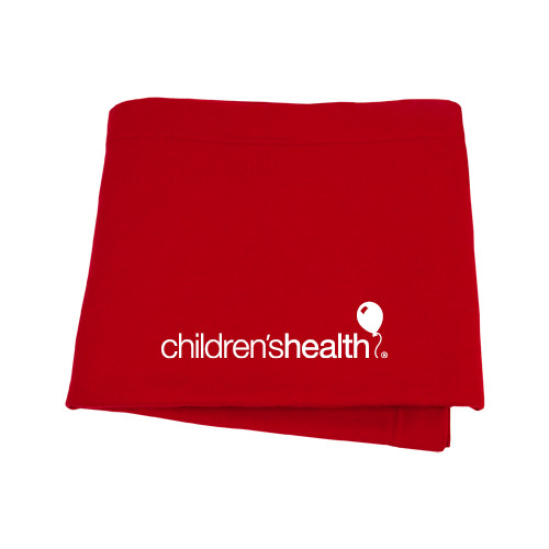  Red Sweatshirt Blanket - Childrens Health Logo