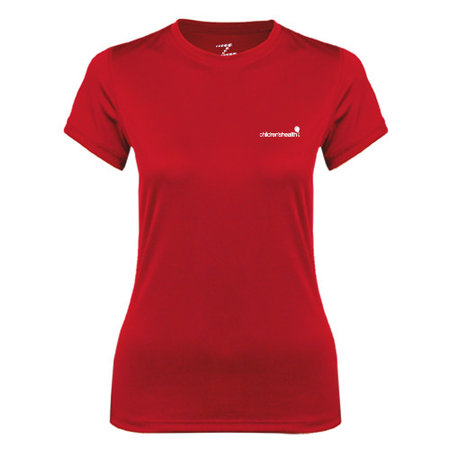  Womens Red Performance Tee - Childrens Health Logo