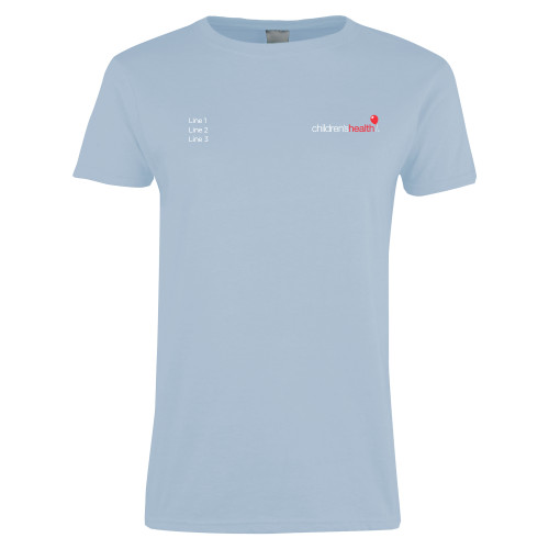  Womens Light Blue Short Sleeve Tee - Childrens Health Logo