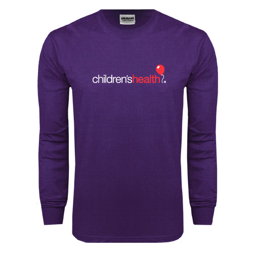  Purple Long Sleeve T Shirt - Childrens Health Logo