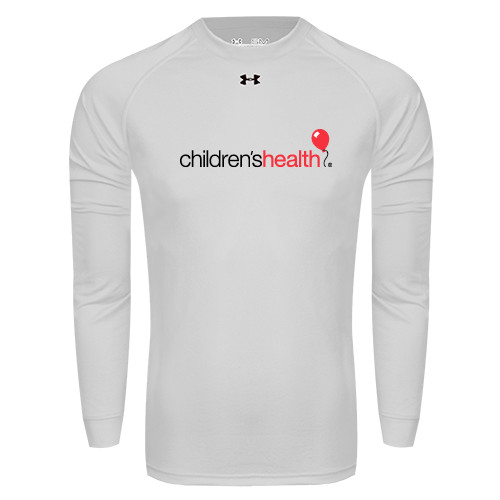  Under Armour White Long Sleeve Tech Tee - Childrens Health Logo
