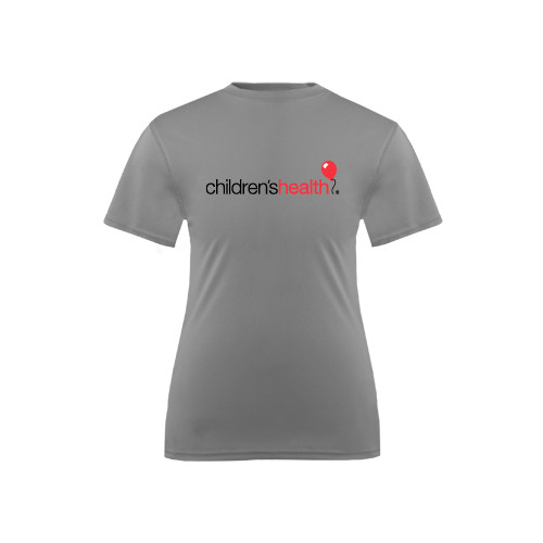  Youth Performance Grey Concrete Tee - Childrens Health Logo