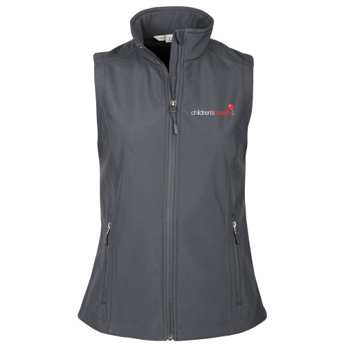  Womens Charcoal Core Softshell Vest - Childrens Health Logo