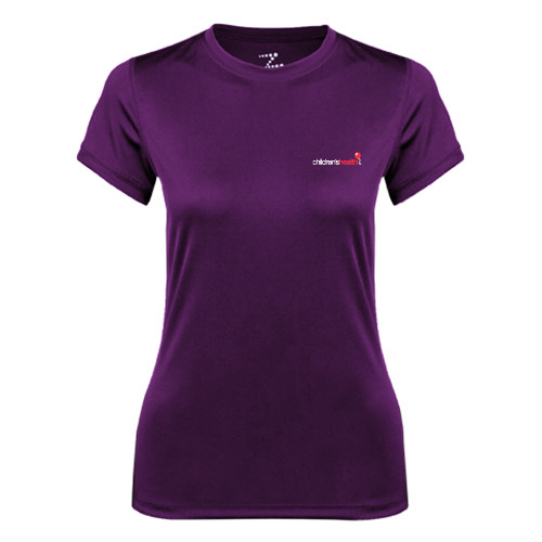  Womens Purple Performance Tee - Childrens Health Logo