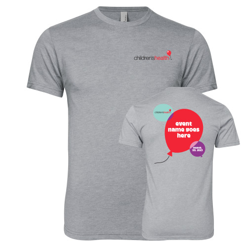 Next Level Heather Grey Triblend Tee - Personalized