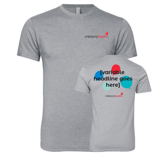  Next Level Heather Grey Triblend Tee - Personalized