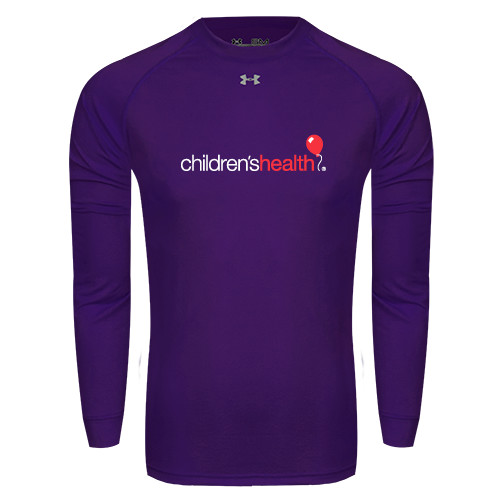 Under Armour Purple Long Sleeve Tech Tee - Childrens Health Logo