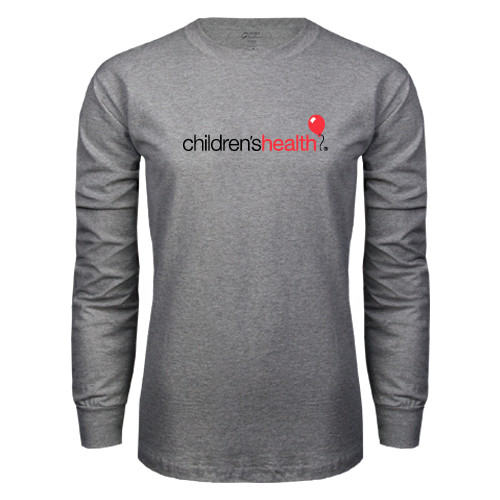  Grey Long Sleeve T Shirt - Childrens Health Logo