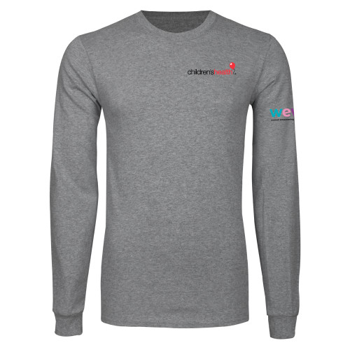  Grey Long Sleeve T Shirt - Childrens Health Logo