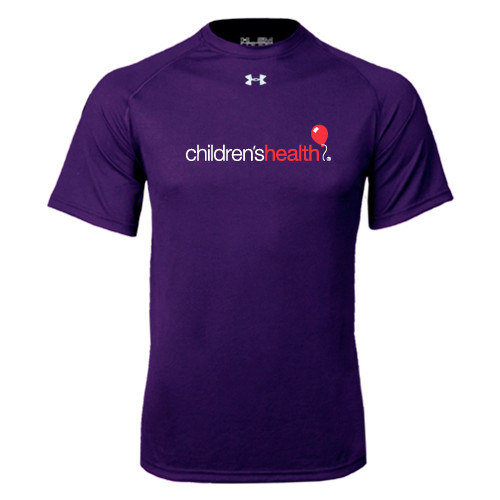  Under Armour Purple Tech Tee - Childrens Health Logo