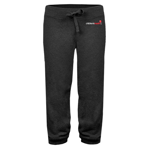  ENZA Womens Dark Heather Banded Fleece Capri - Childrens Health Logo