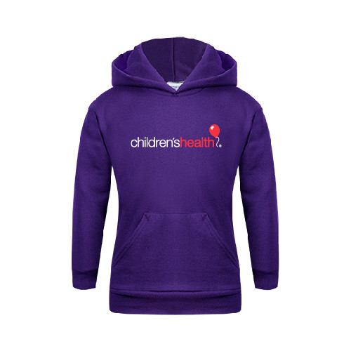  Youth Purple Fleece Hoodie - Childrens Health Logo