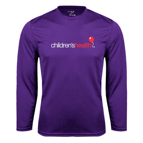  Purple Performance Long Sleeve Shirt - Childrens Health Logo