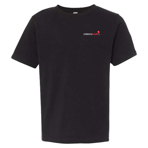  Next Level Youth Black Cotton Tee - Childrens Health Logo