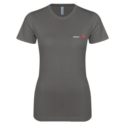  Next Level Womens Charcoal Boyfriend Tee - Childrens Health Logo