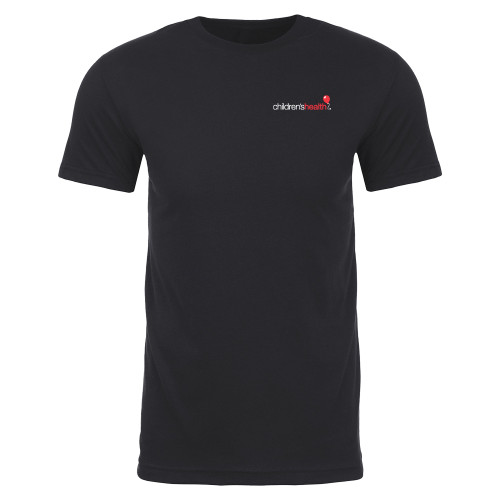  Next Level Black Suede Tee - Childrens Health Logo