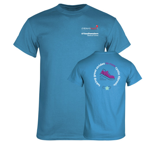 Sapphire T Shirt - Strides to Cure Cystic Fibrosis