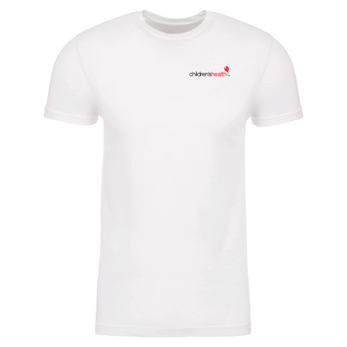  Next Level White Suede Tee - Childrens Health Logo