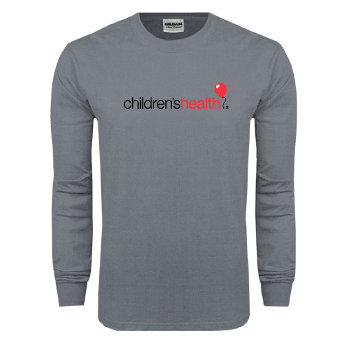  Charcoal Long Sleeve T Shirt - Childrens Health Logo