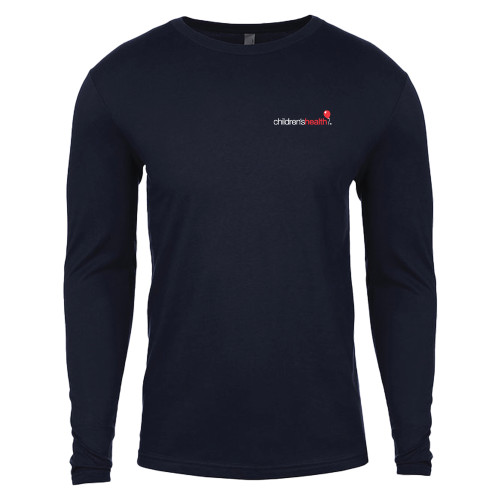  Next Level Navy Cotton Long Sleeve Tee - Childrens Health Logo