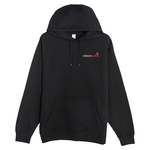  Lane Seven Black Fleece Pullover Hoodie - Childrens Health Logo