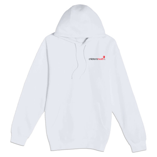  Lane Seven White Fleece Pullover Hoodie - Childrens Health Logo