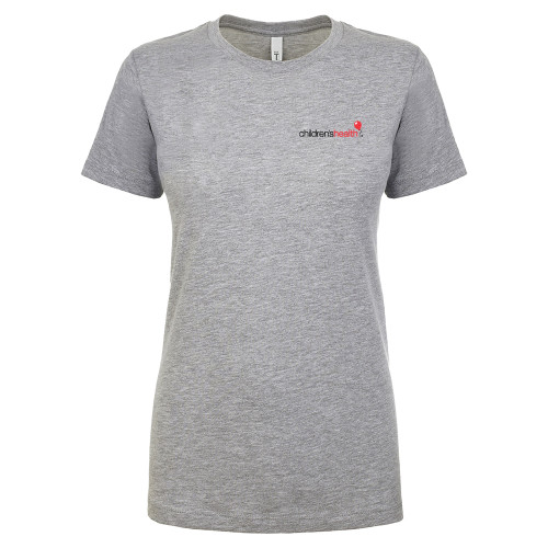  Next Level Womens Heather Grey Ideal T Shirt - Childrens Health Logo