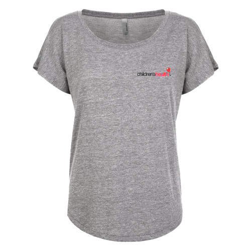  Next Level Womens Premium Heather Triblend Dolman Tee - Childrens Health Logo